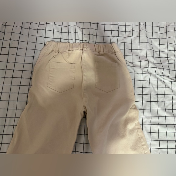 Oak & Fort Wide Leg Cream Pants - Picture 4 of 4